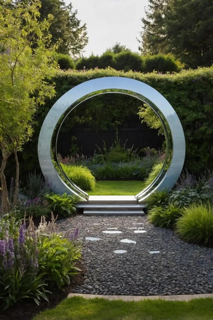 Modern Matal Moon Gate