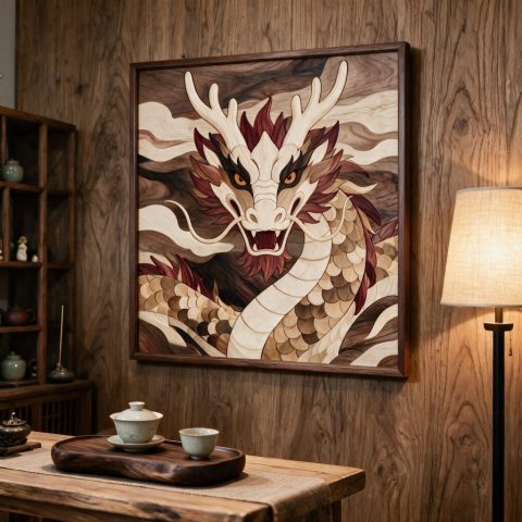 intarsia dragon